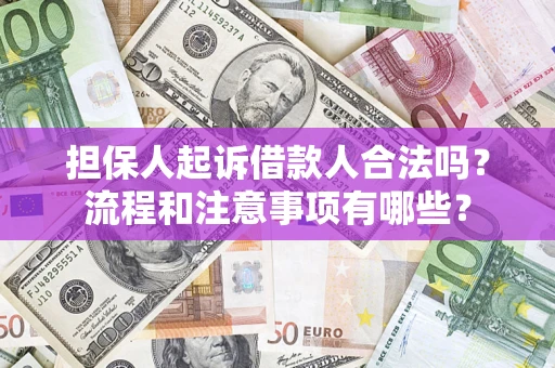 北京担保人起诉借款人合法吗？流程和注意事项有哪些？