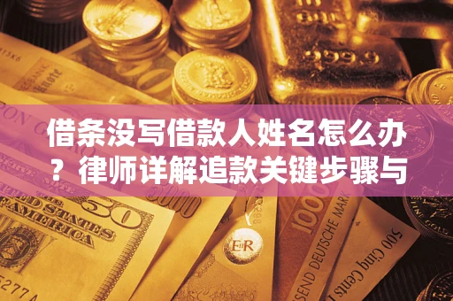 北京借条没写借款人姓名怎么办？律师详解追款关键步骤与证据链构建