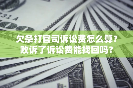 北京欠条打官司诉讼费怎么算？败诉了诉讼费能找回吗？