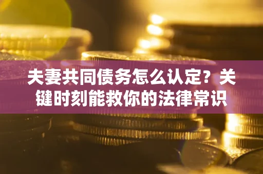 北京夫妻共同债务怎么认定？关键时刻能救你的法律常识