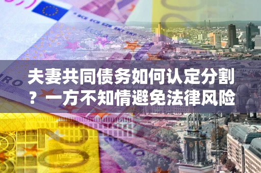 北京夫妻共同债务如何认定分割？一方不知情避免法律风险必看！
